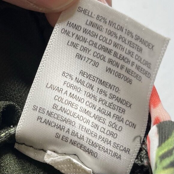 Mossimo Bralette Size Small Black Green Pink Floral Ruffles Padded - Picture 7 of 7